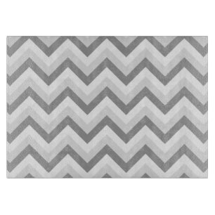 Lt Two Gray White Chervron ZigZag Schneidebrett