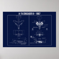 LTV A-7 Corsair II Blueprint 1967