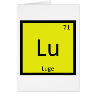 Lu - Rennrodel-Sport Chemie Periodensystem-Symbol