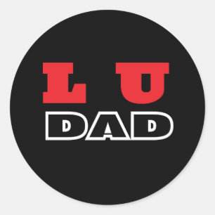 Lu Vater Runder Aufkleber