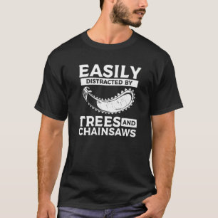 Lu von Bäumen & Chainsaws Arborist leicht abgelenk T-Shirt