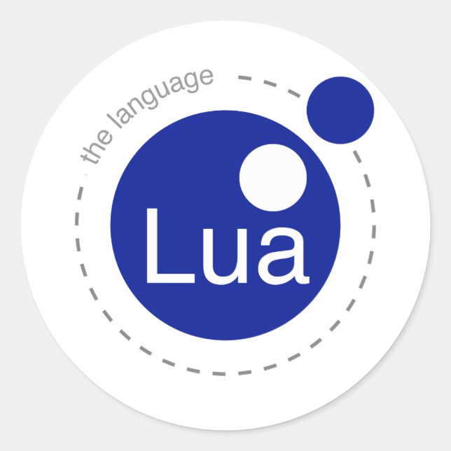 Lua-Aufkleber Runder Aufkleber (Vorderseite)