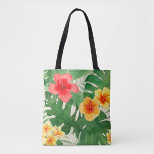 Luana Aquarelle Tropical Floral Beach Sac