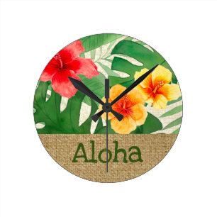 Luana Watercolor  Runde Wanduhr