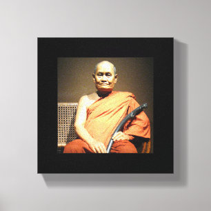 Luang Poo Cha Subhaddho ... Buddhistischer Mönch Leinwanddruck