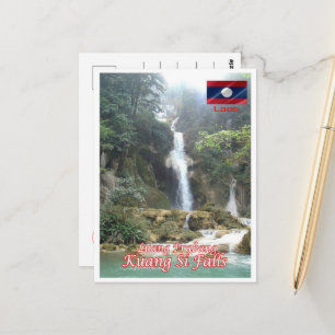 Luang Prabang - Kuang Si Falls - Laos - Postkarte