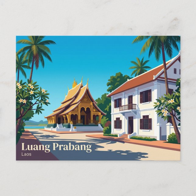 Luang Prabang Laos Postkarte (Vorderseite)