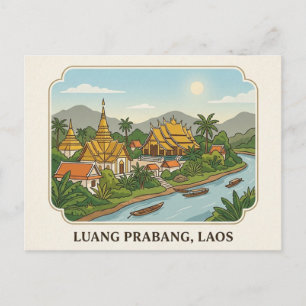 Luang Prabang Laos Reise-Postkarte Postkarte