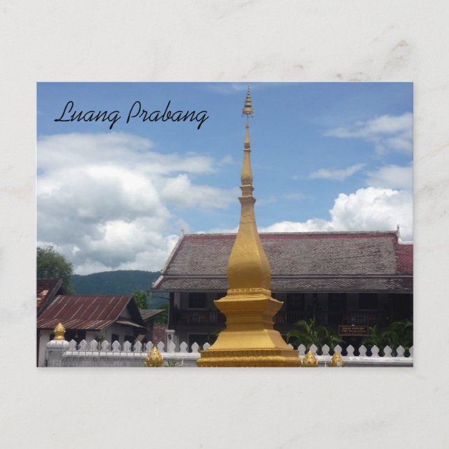 Luang stupa postkarte (Vorderseite)