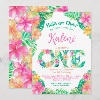 Luau 1. Geburtstag Einladung