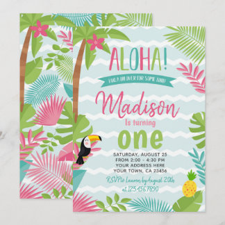 Luau 1. Geburtstag Einladung