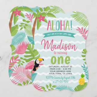 Luau 1. Geburtstag Einladung
