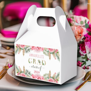 Luau Abschluss Class of 2024 floral Geschenkschachtel
