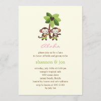 Luau Affen Engagement Party oder Dusche Einladung