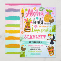 Luau Birthday Einladung Hawaiian Luau Party