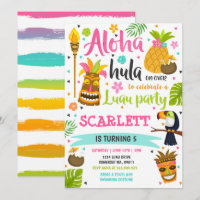 Luau Birthday Einladung Hawaiian Luau Party