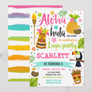 Luau Birthday Einladung Hawaiian Luau Party