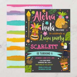 Luau Birthday Einladung Hawaiian Luau Party