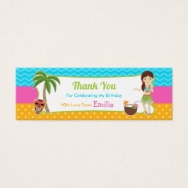 Luau Birthday Party Fevor Bag Tag