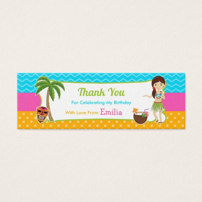 Luau Birthday Party Fevor Bag Tag (Vorderseite)