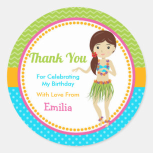 Luau Birthday Party Fevor Sticker