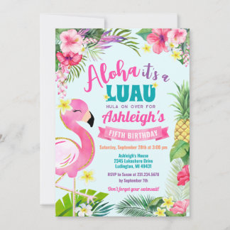 Luau Birthday Tropical Summer Einladung