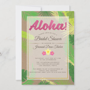 Luau Bridal Dusche Einladung