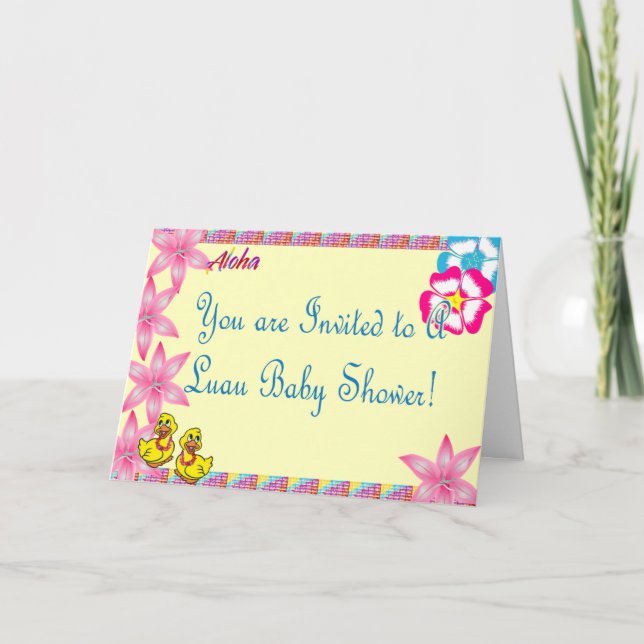 Luau Ducky Babyparty-Einladung Einladung (Vorderseite)