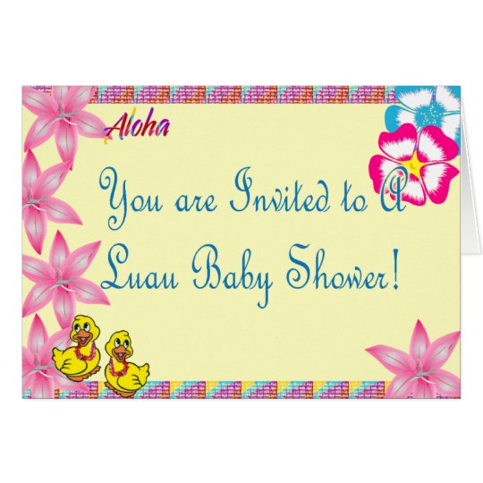 Luau Ducky Babyparty-Einladung Karte