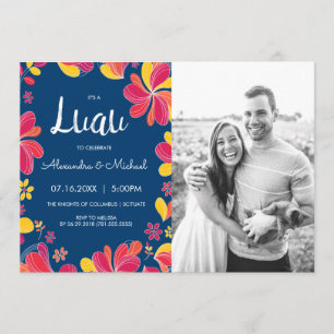 Luau-Einladung - Hawaiianische Tropenparty mit Fot Einladung
