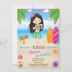 Luau Geburtstagseinladung Luau Einladung Aloha