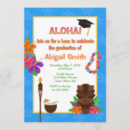 Luau Graduation Party Invitation Faire-part