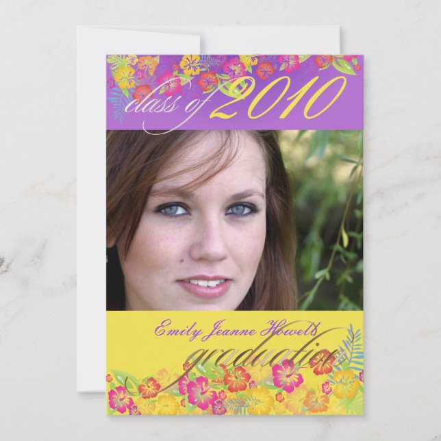 Luau Graduierungspartei Einladung (Vorderseite)