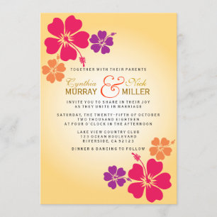Luau / Hawaiianische Hochzeit Einladung