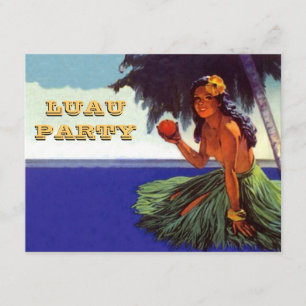LUAU-HULA-TANZPARTY-EINLADUNG ~EINFACH ANPASSEN! EINLADUNG