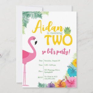 Luau Invitation de fête d'anniversaire, Luau Invit