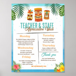 Luau Lehrerwoche Poster
