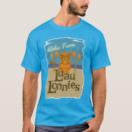 Luau Lonnies Fun Fictional Tiki Bar Cartoon T-Shirt