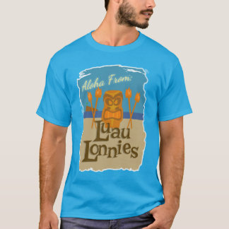Luau Lonnies Fun Fictional Tiki Bar Cartoon T-Shirt