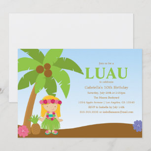 Luau Party Einladung