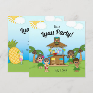 Luau Party Geburtstag GRILLEN Picnic Party Einladu Einladung