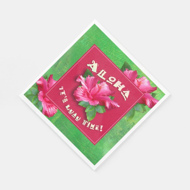 Luau Party Time Serviette (Ecke)
