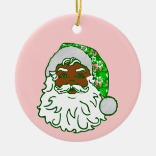 Luau rosa Weihnachten hawaiianisch afrikanisch sch Keramik Ornament