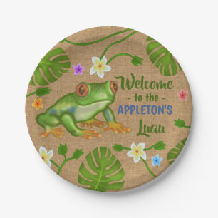 Luau Sommer-Party-tropischer Frosch-hawaiischer Pappteller