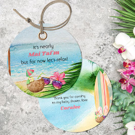 Luau Summer Beach Fun Baby Shower Fevor Tags Geschenkanhänger