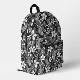 LUAU TIKI MUSTER (HOLZKOHLE) BEDRUCKTER RUCKSACK