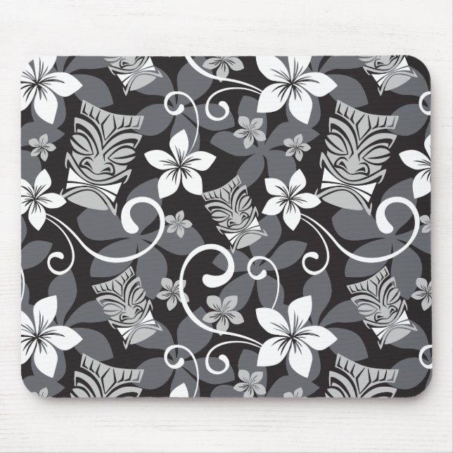 LUAU TIKI MUSTER (HOLZKOHLE) MOUSEPAD (Vorne)
