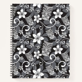 LUAU TIKI PATTERN (CHARCOAL) NOTIZBUCH