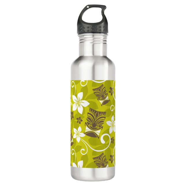 LUAU TIKI PATTERN EDELSTAHLFLASCHE (Vorderseite)