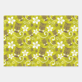 LUAU TIKI PATTERN GESCHENKPAPIER SET